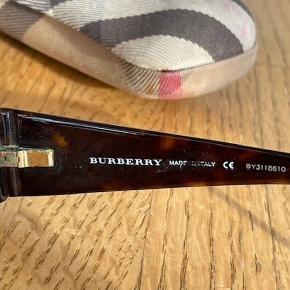 Vtg. BURBERRY WOMEN’S EYEGLASSES FRAME + CASE Havana Brown Tortoise - Picture 8 of 16